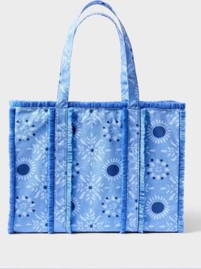 NWT Roller Rabbit Blue Floral Tote Bag - Women's Everyday Carry